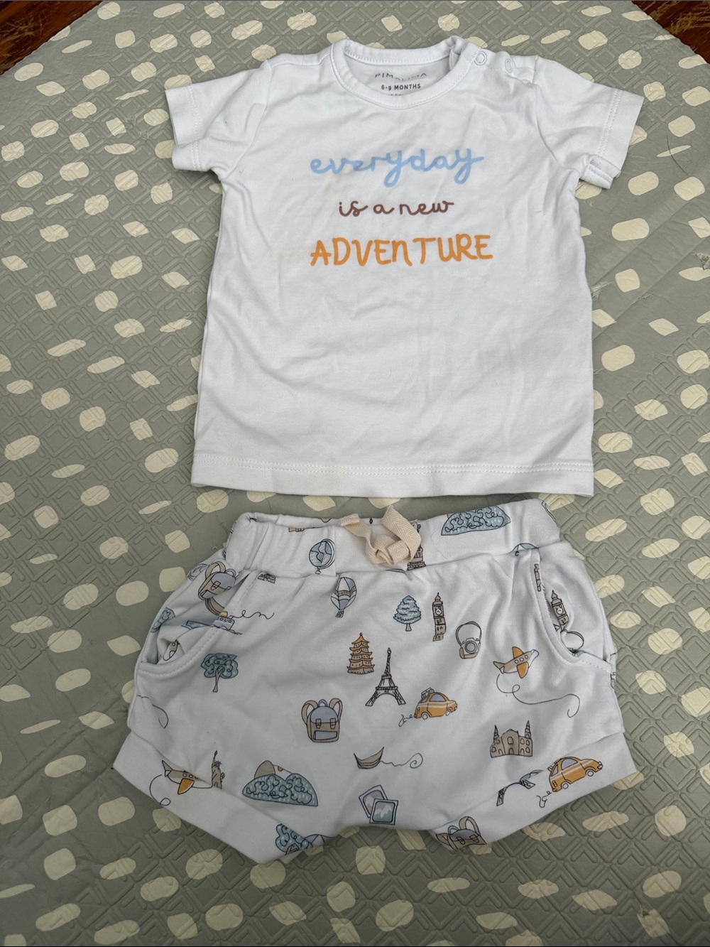 Pimalima 'Everyday is a New Adventure' Tee & Printed Shorts Set
